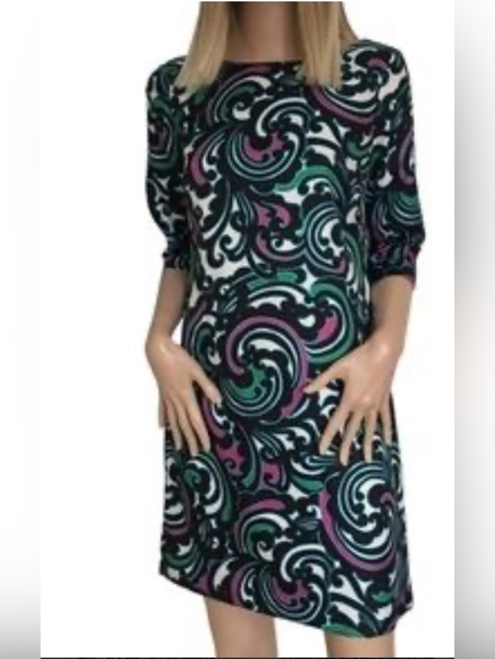 Banana Republic Size 4 Shift dress 3/4 sleeve knee length